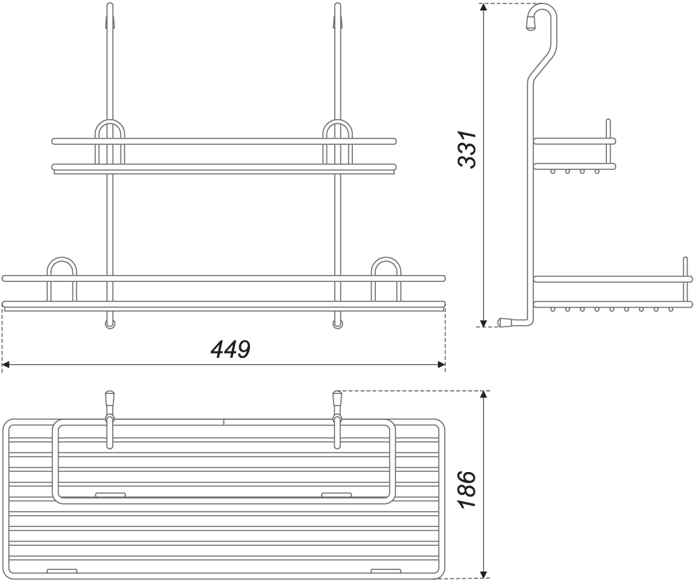 Полка тепловая двухъярусная hicold tp2 15 3